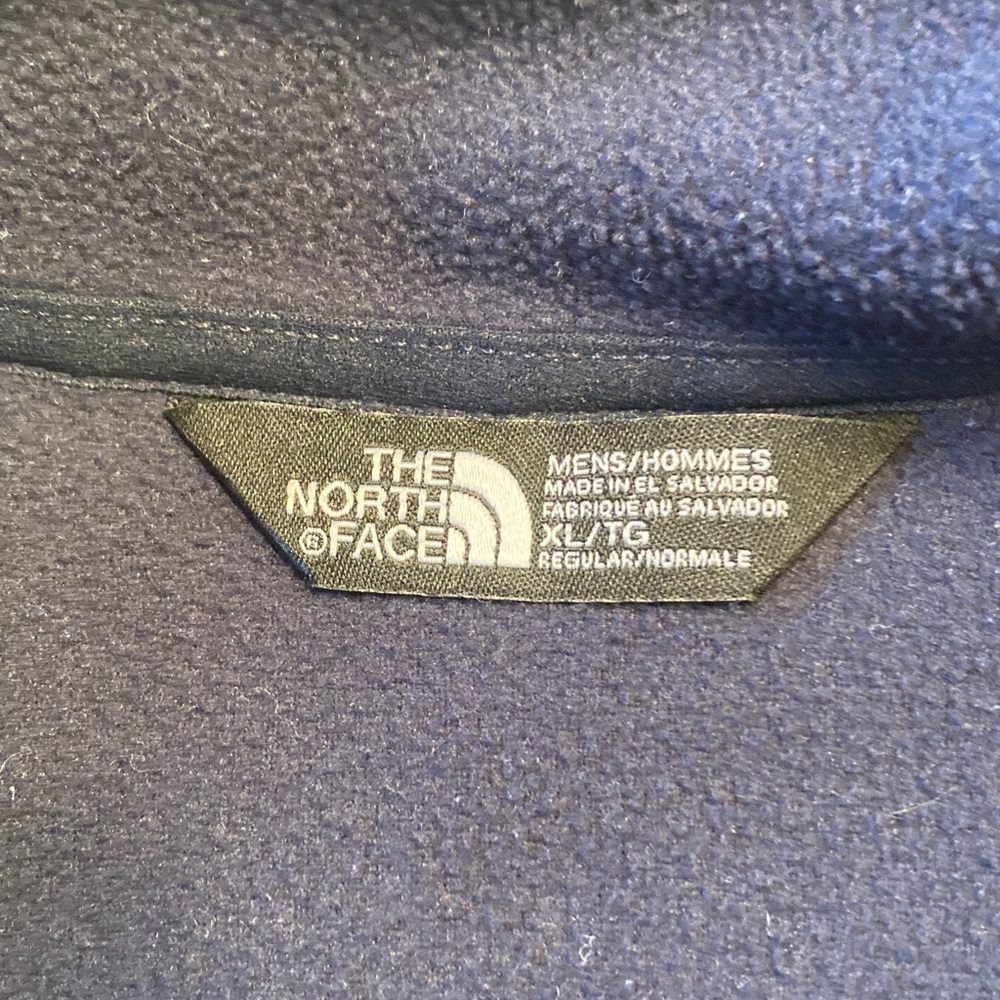 The North Face Tundra Fleece Pullover Men's Size XL Tan/Navy Blue - Picture 9 of 11